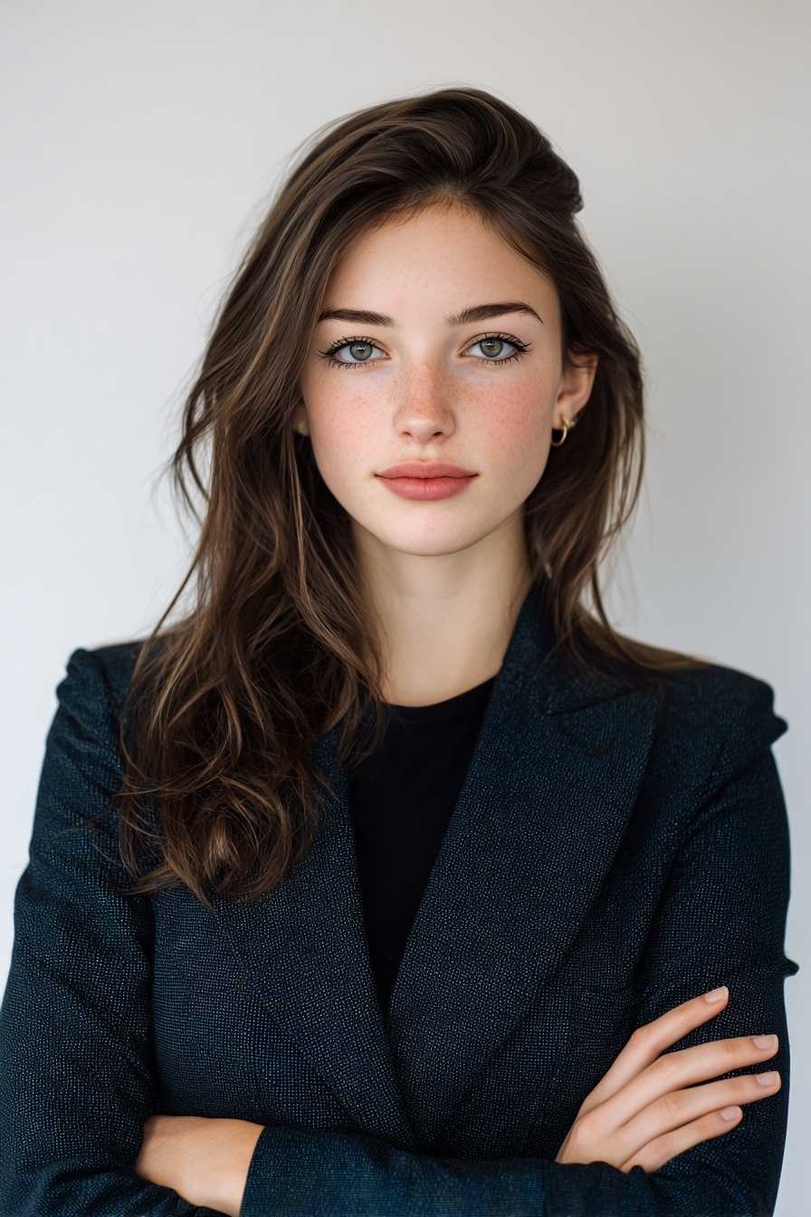 Confident Professional Woman in Elegant Office Attire
