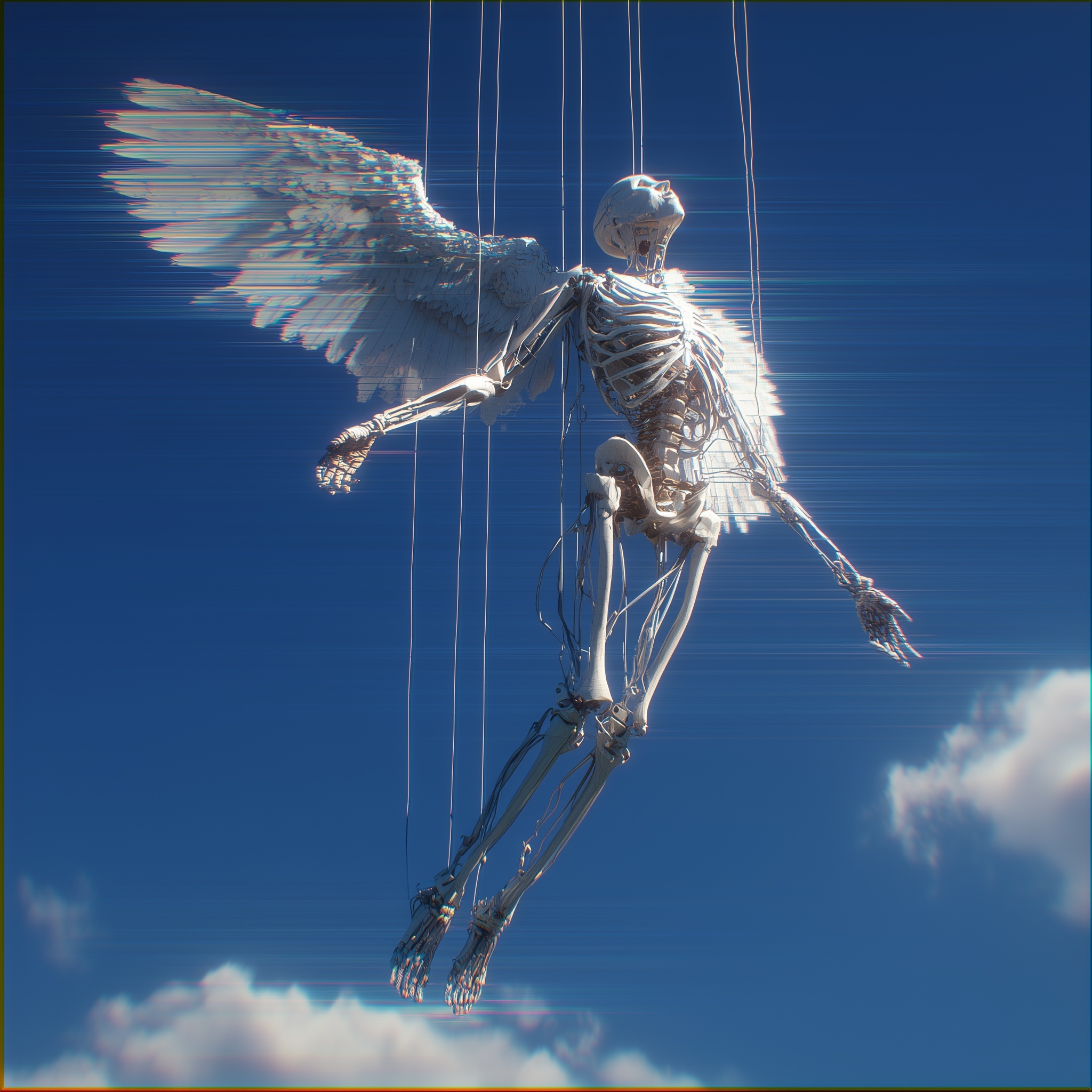 Digital Angel: VHS-Style Unfinished 3D Art