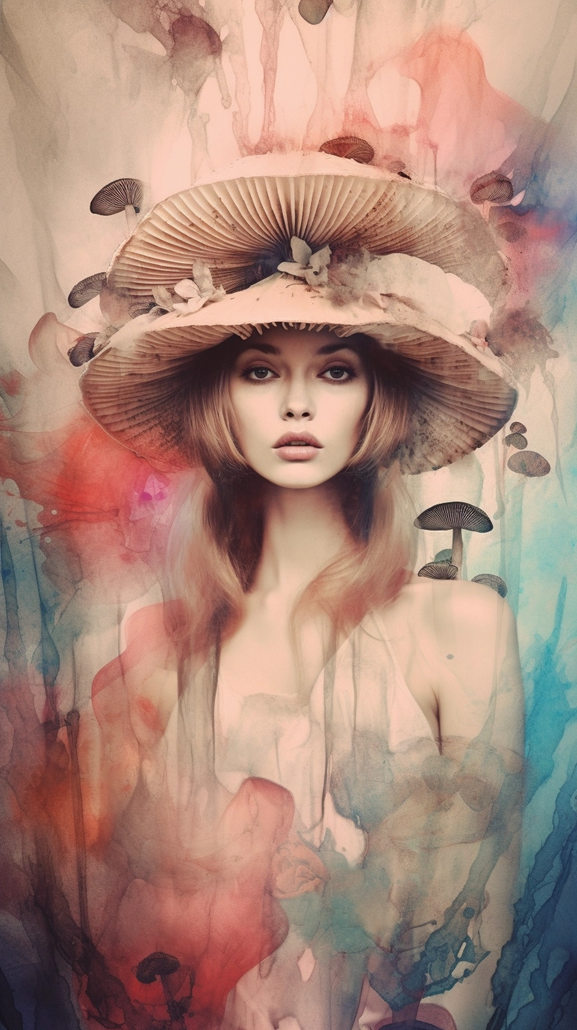 Mushroom Grove Hat: Colorful Surreal Fashion