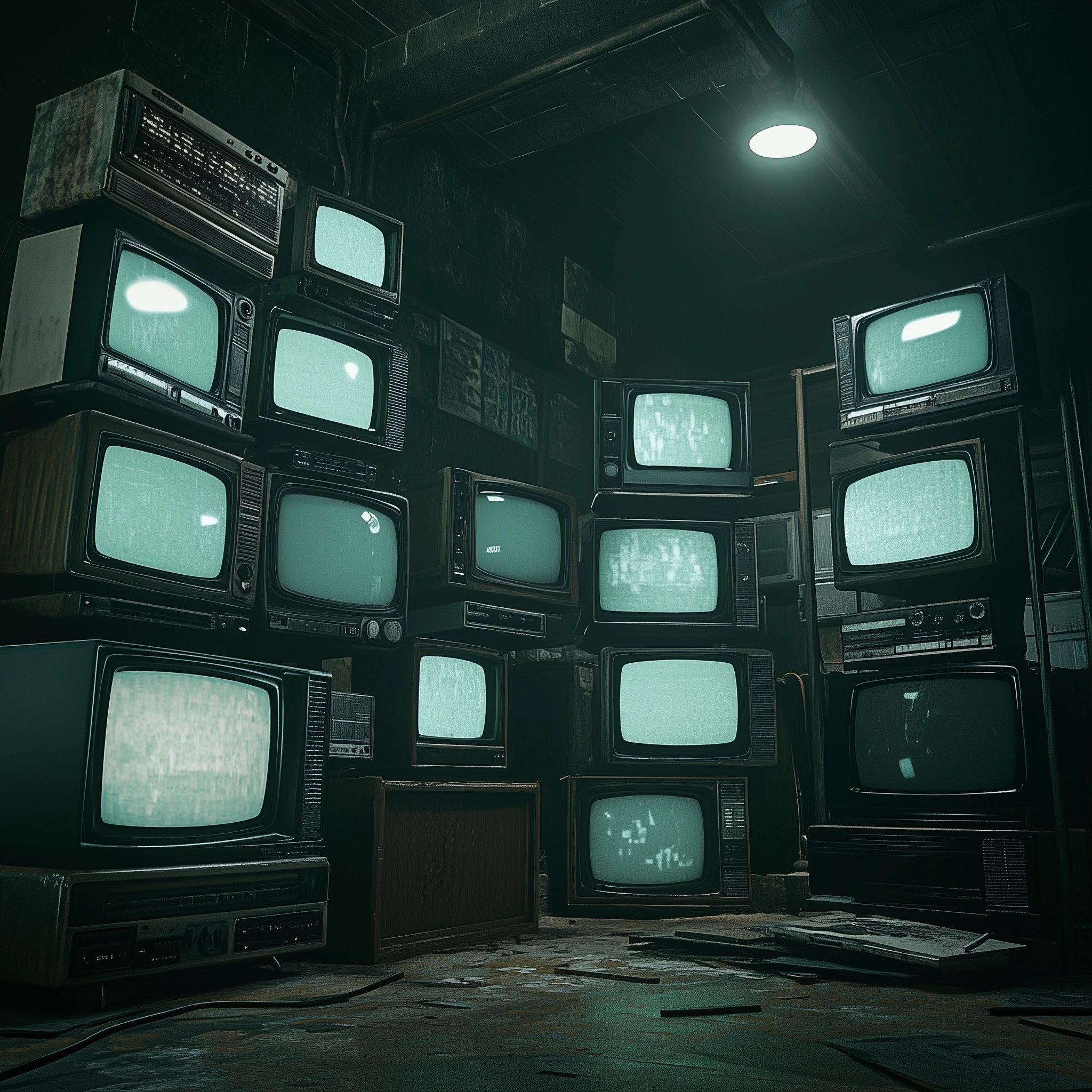 Stacked Vintage TVs: Cinematic Highlights Unveiled