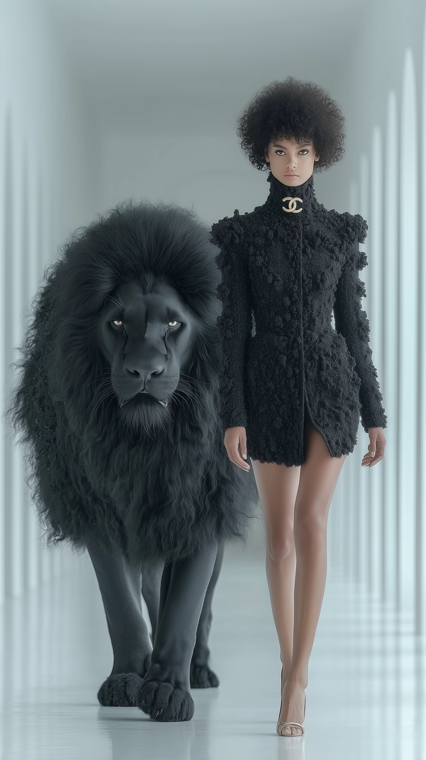 Futuristic Royalty: A High-Fashion Adventure