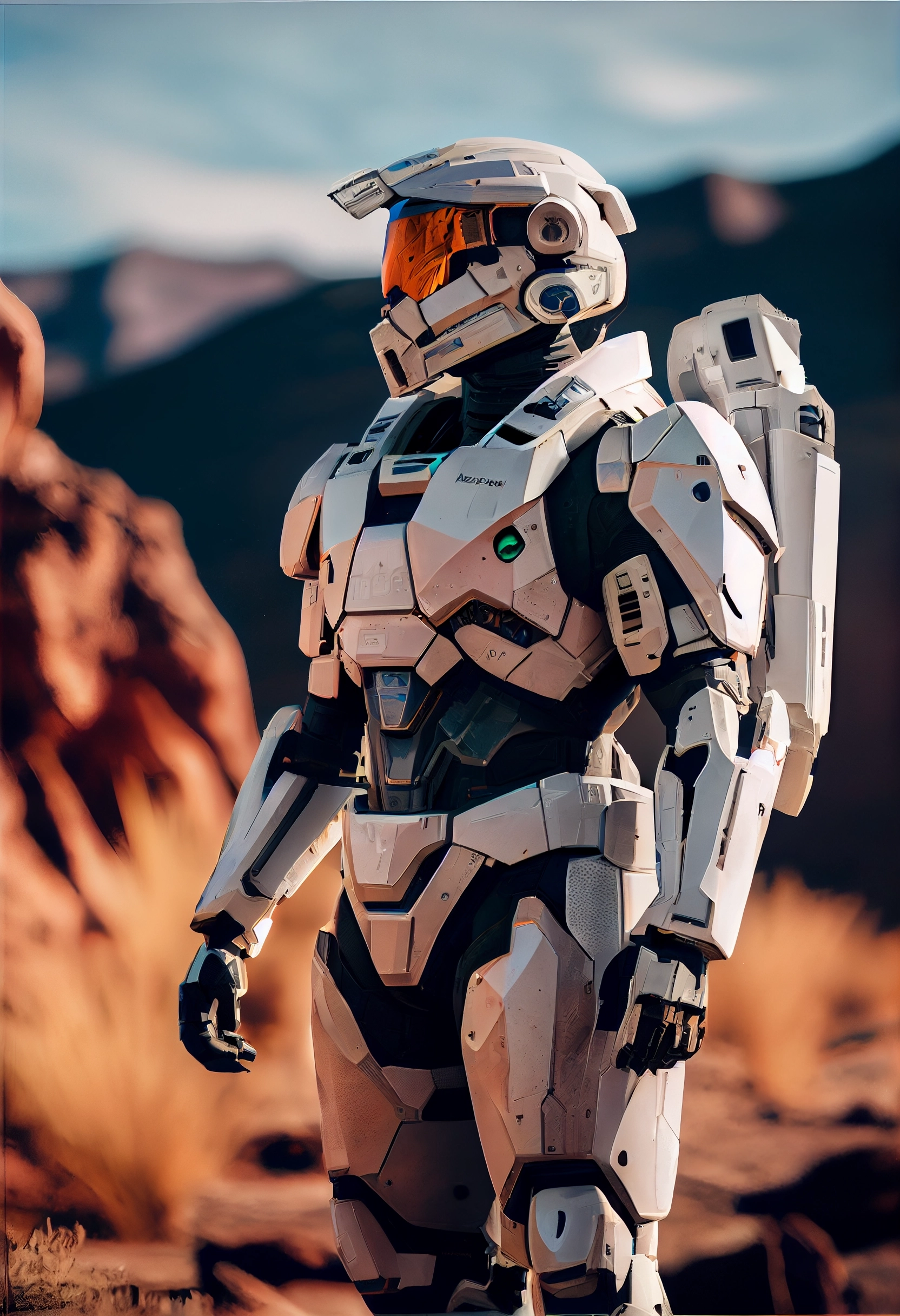 Hyper-Realistic Halo Spartan in SpaceX Mechsuit