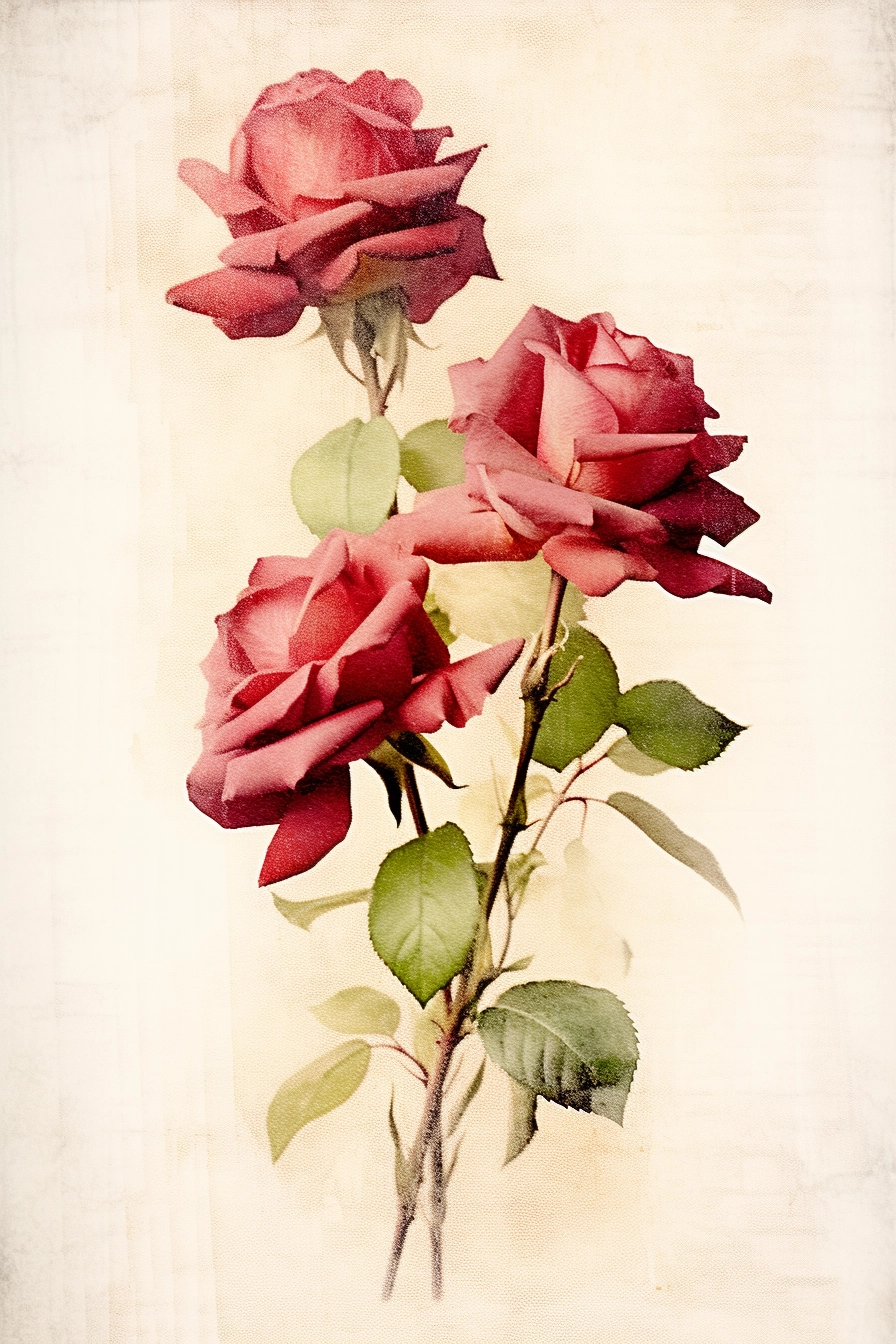 Vintage Red Roses: Timeless Beauty