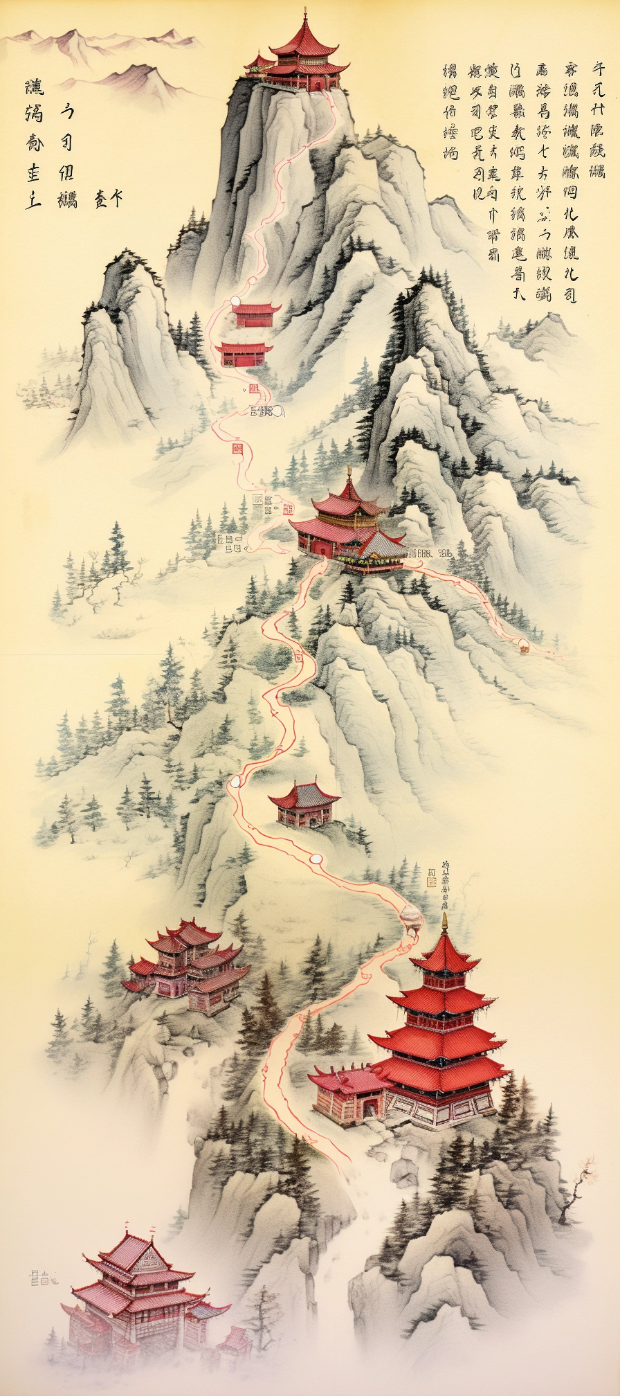 Exquisite Ink: Ancient Chinese Village in Traditional Style