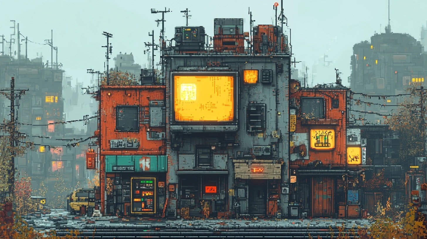 Unstable Pixel Art Buildings: Dreamy Designs Await