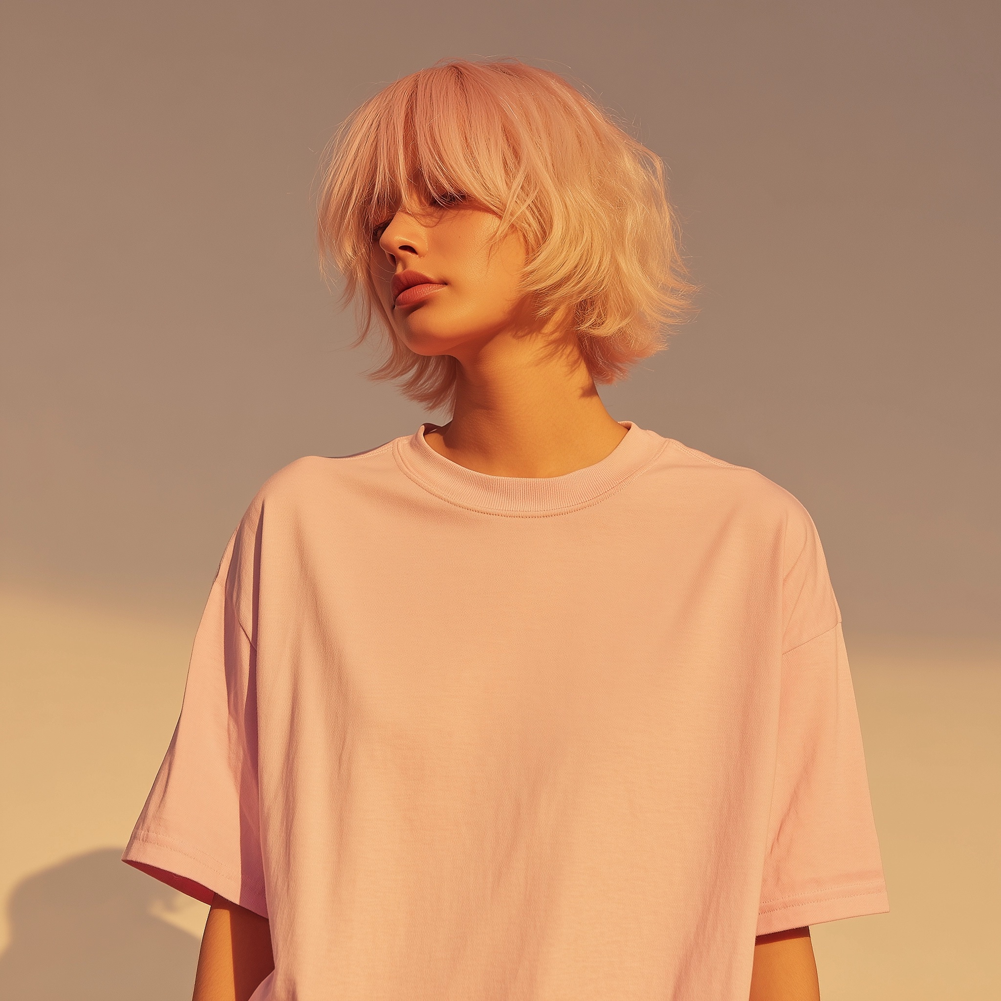 Stylish Pink Tee: Urban Studio Photography