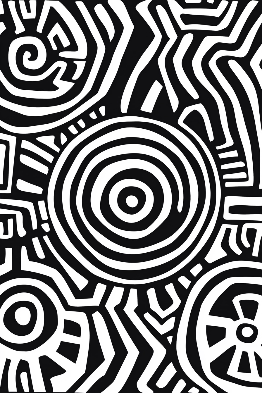 Tribal Rave Pattern: Bold 90's Geometric Design