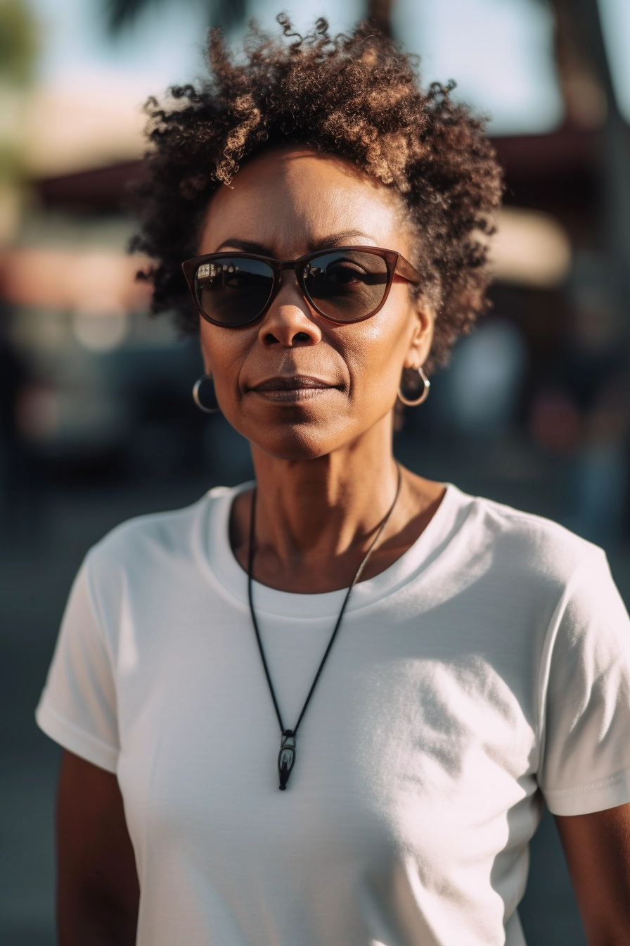 Stylish Afro-American Trans Model at Music Fest