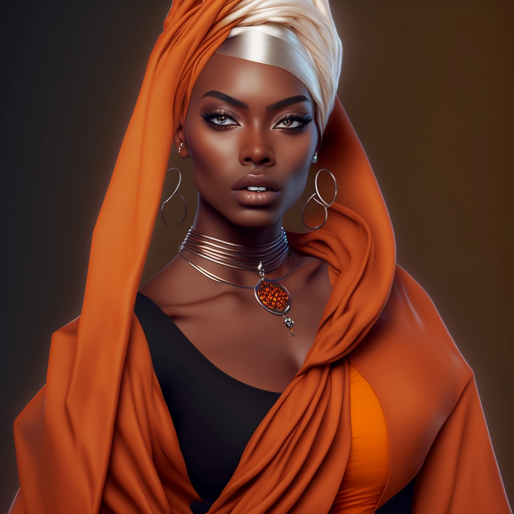 Dark-skinned Arcanist Eugena in Arabian Style