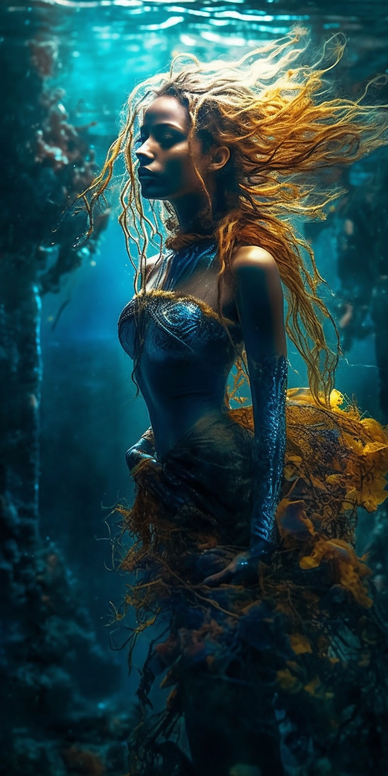 Magical Underwater Seaweed Princess Portrait