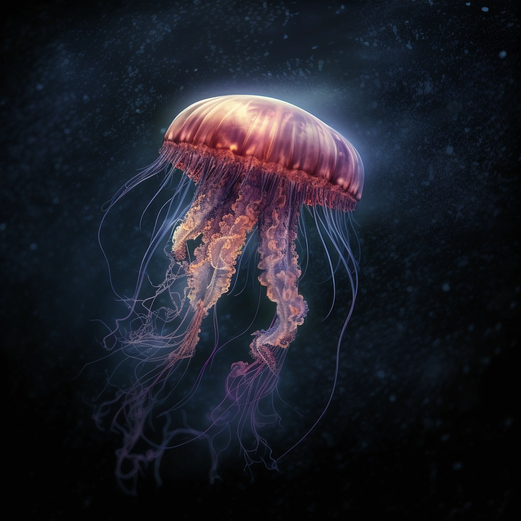 Mesmerizing Jellyfish In Dark Waters • PromptDen