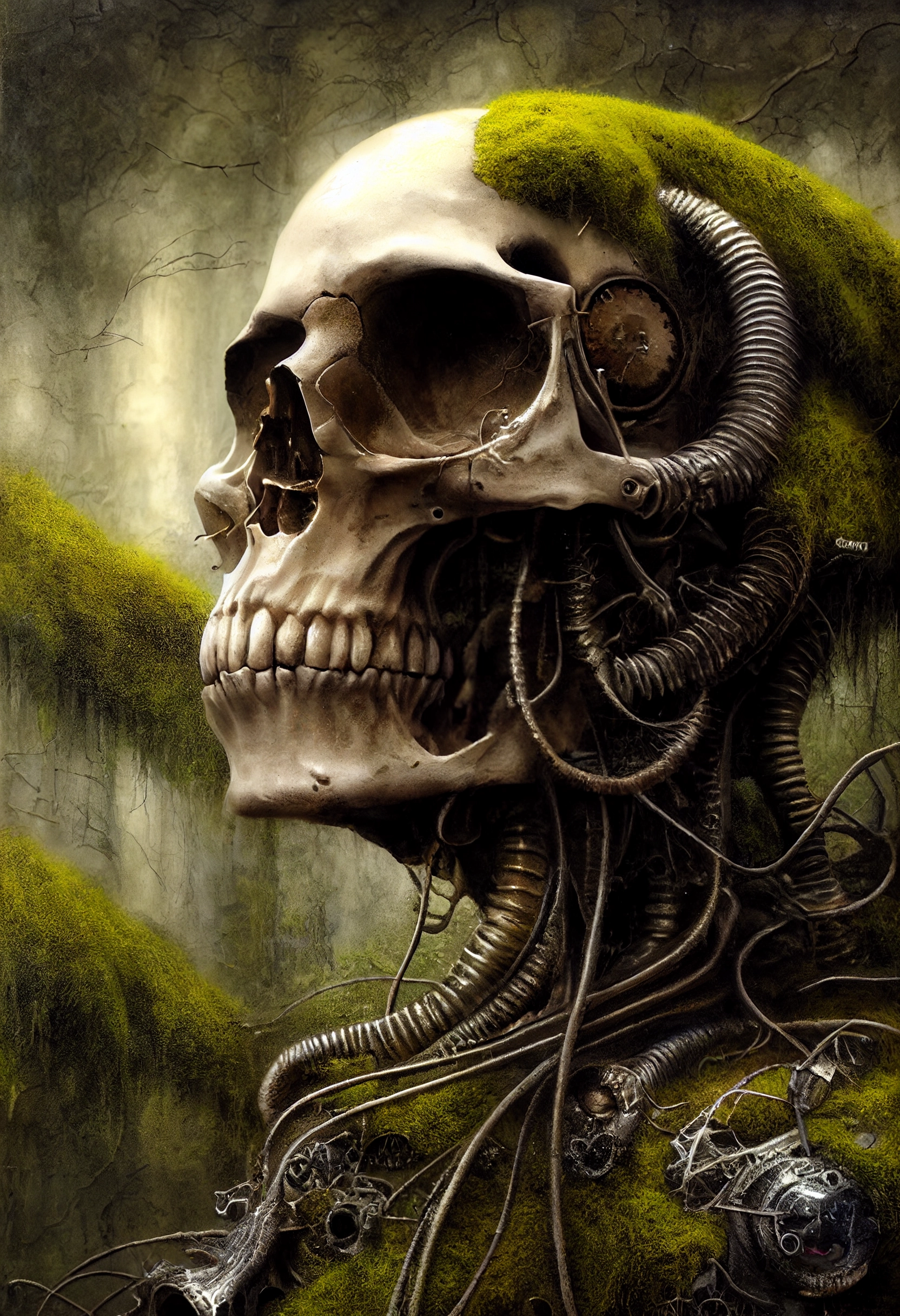 Complicated & Photoreal Skull Art by Gric & Norem