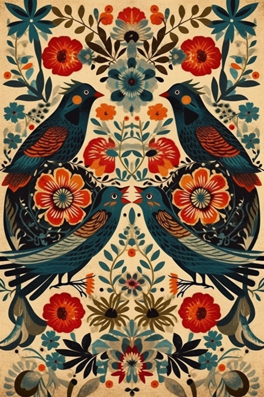 Symmetrical Scandinavian Nature Prints