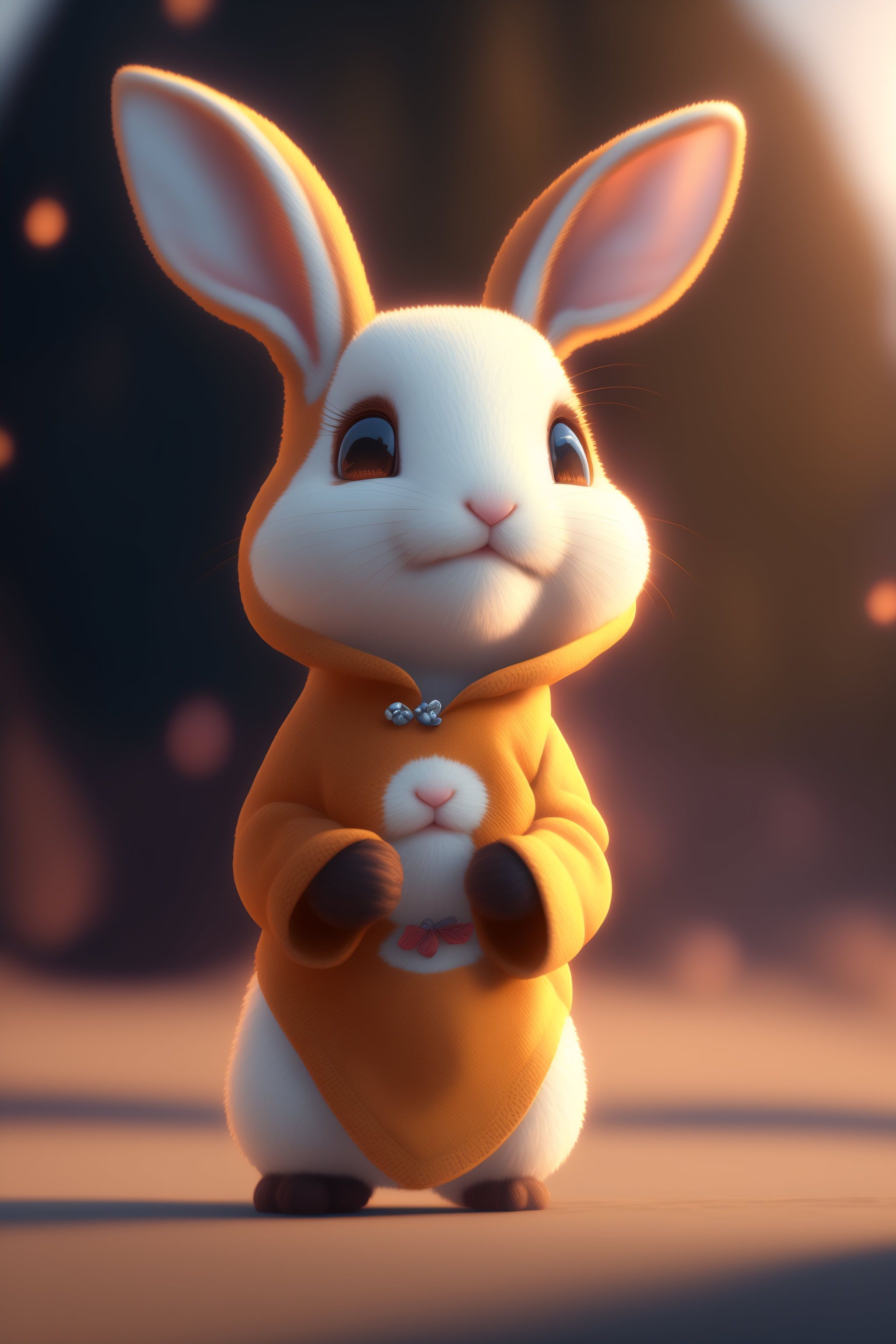 Adorable Bunny in Unreal Engine's Cozy Interior