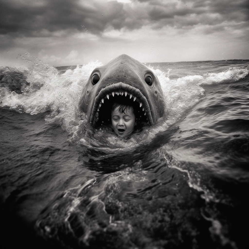 Terrifying Sea Creature: Arthur Tress Photography