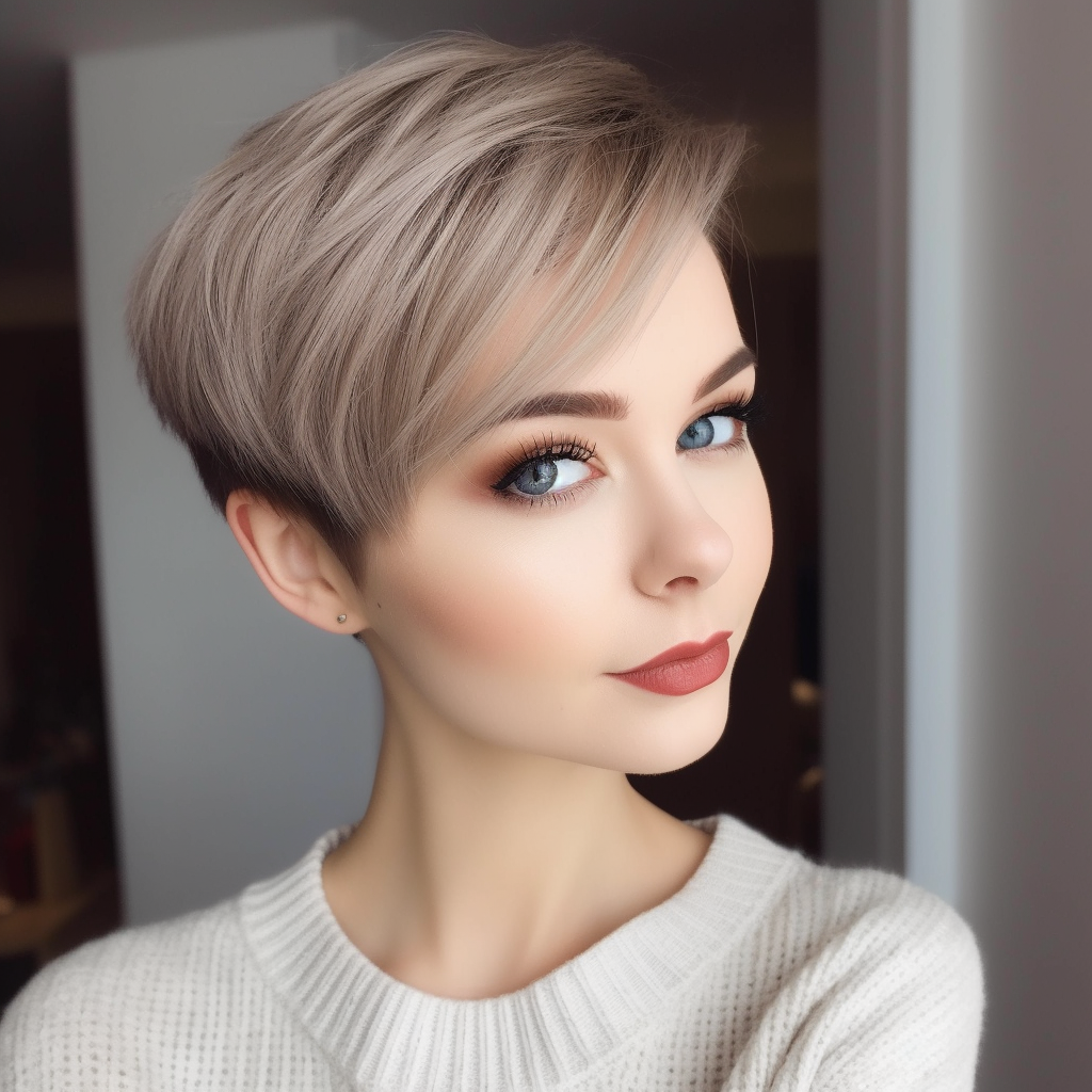 Adorable Short-Haired Blondie