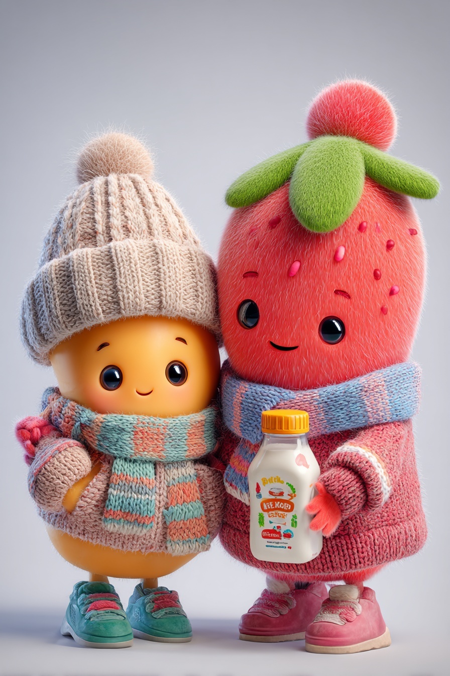 Cozy Fruits: Cheerful Mango & Strawberry Yogurt