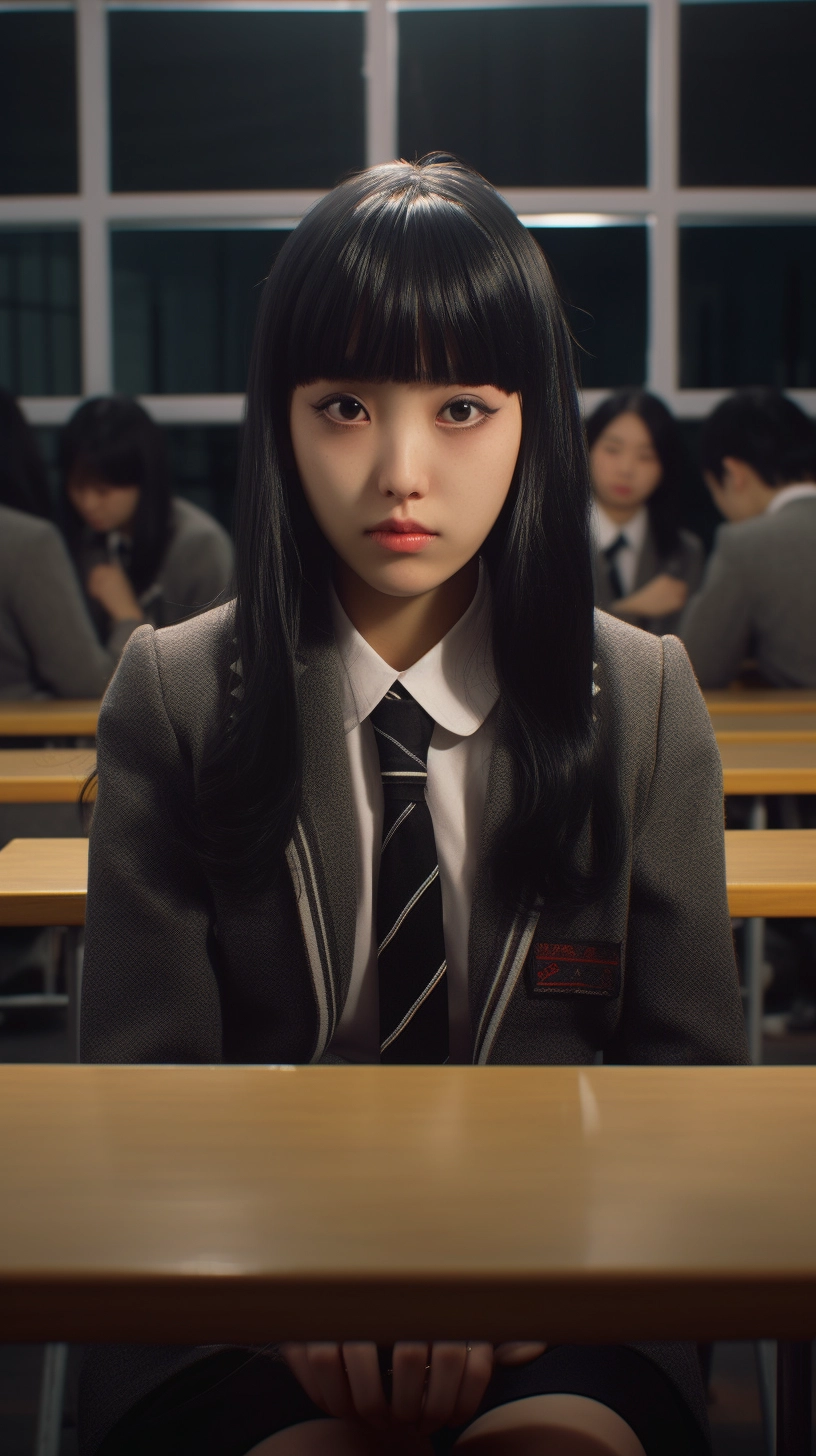 Hyperrealistic Japanese Girl Portrait in HD