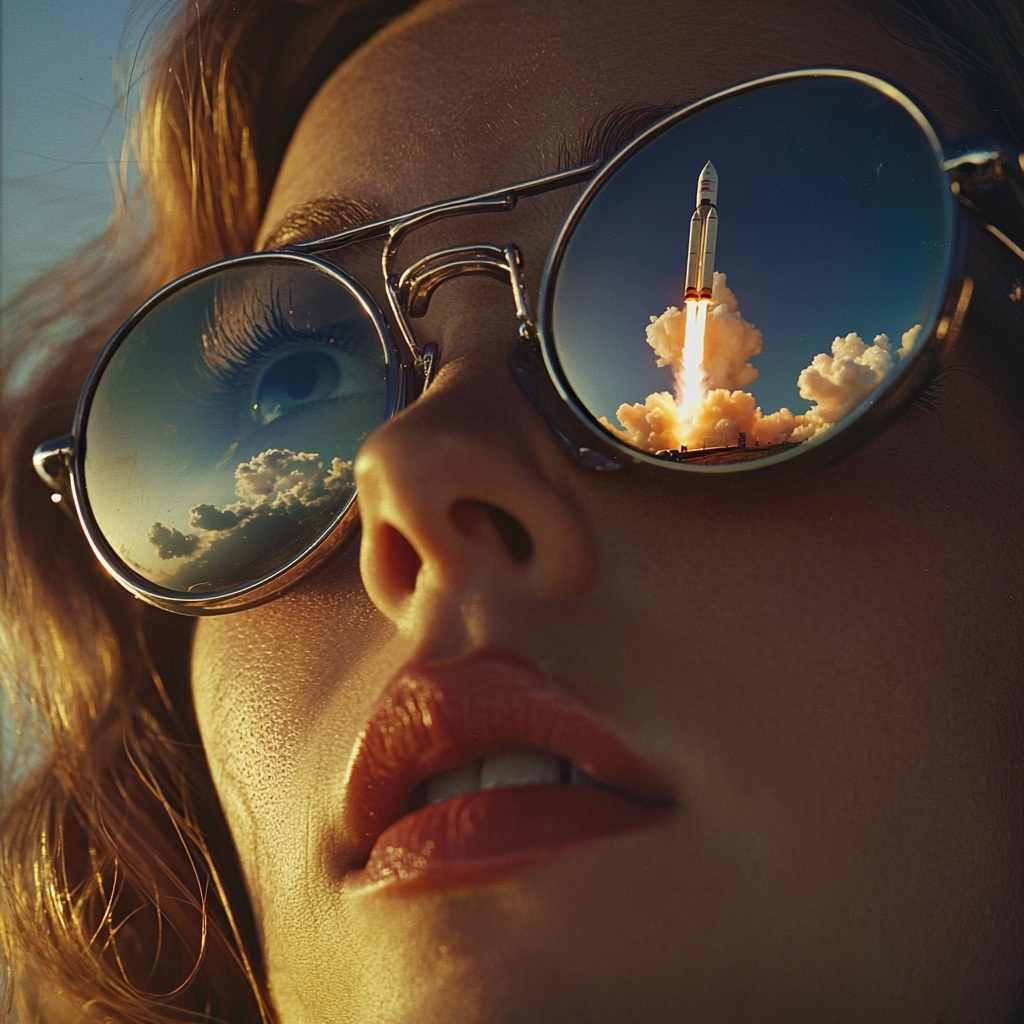 1960's NASA Astronaut Wife at Sunset