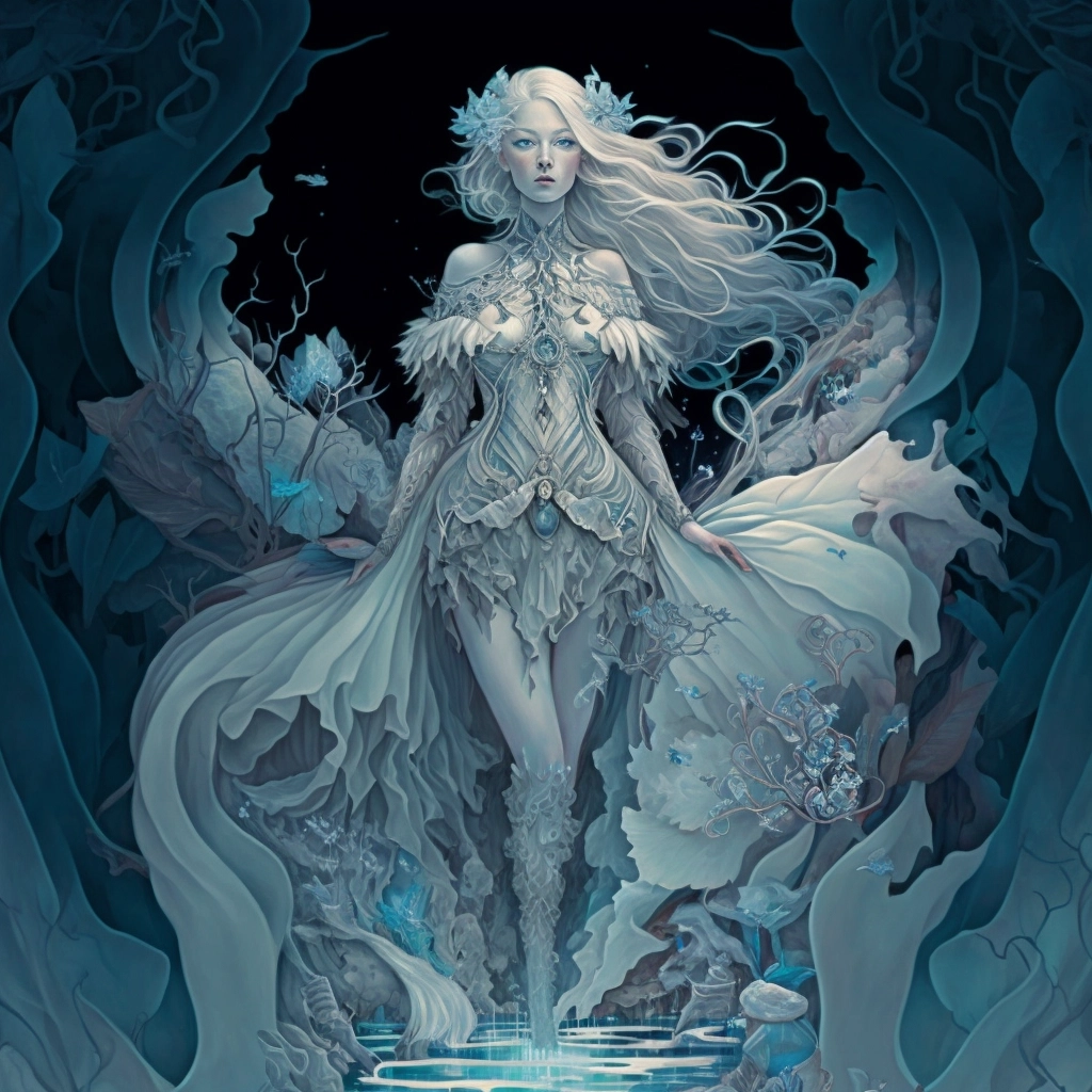 Graceful Ice Queen Tarot Illustration by James Jean