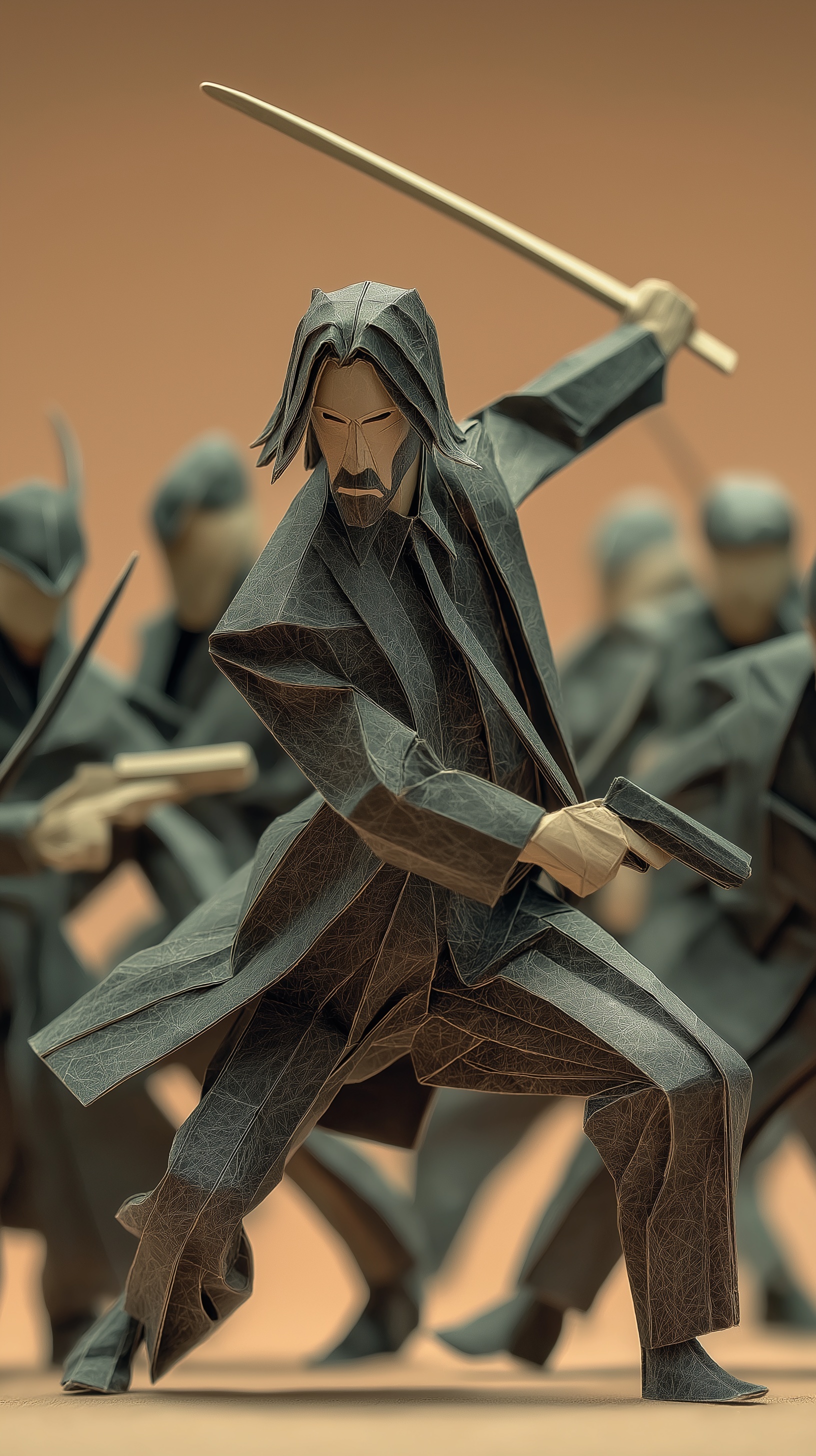 Origami Combat: John Wick vs Assassins
