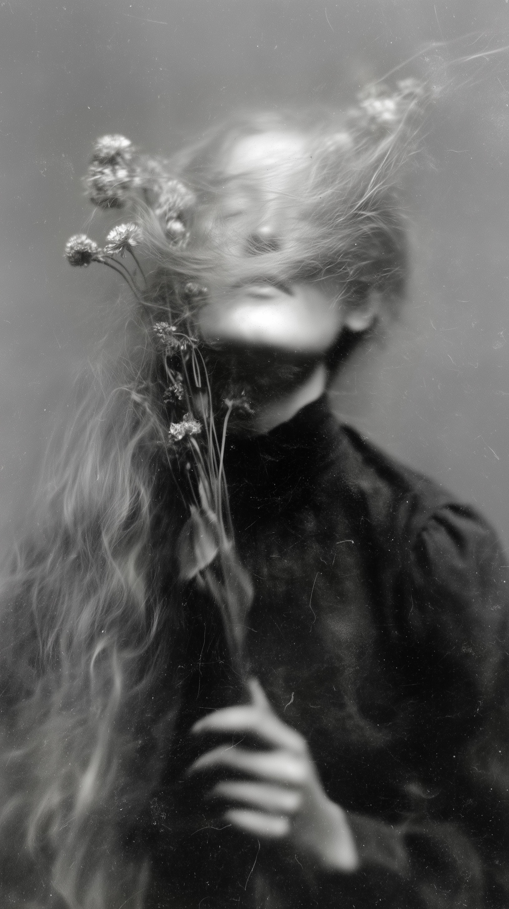 Celebrate Joy: Woman Tossing Flowers in Artistic Photo