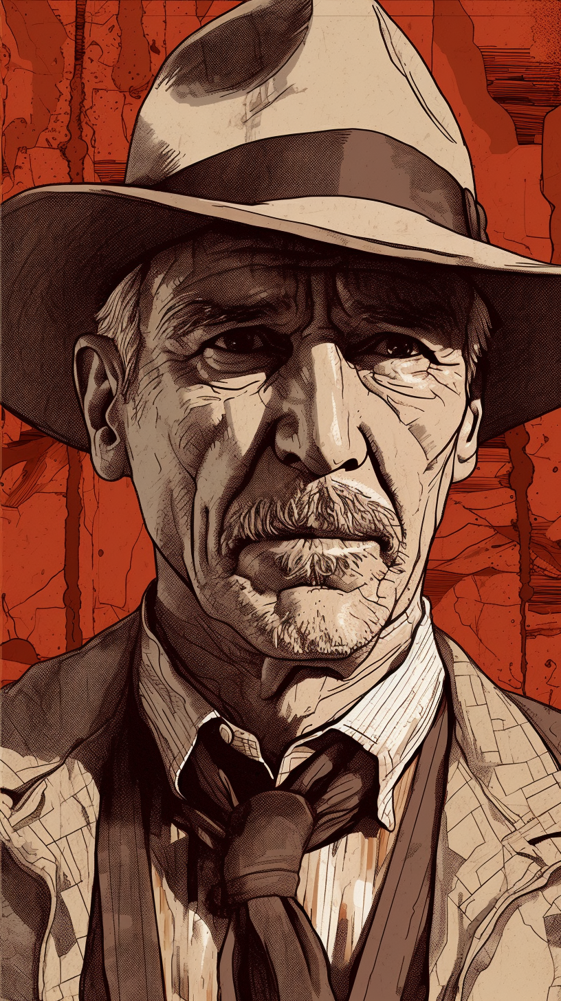 Japanese-inspired Indiana Jones Art Poster by MichaelD