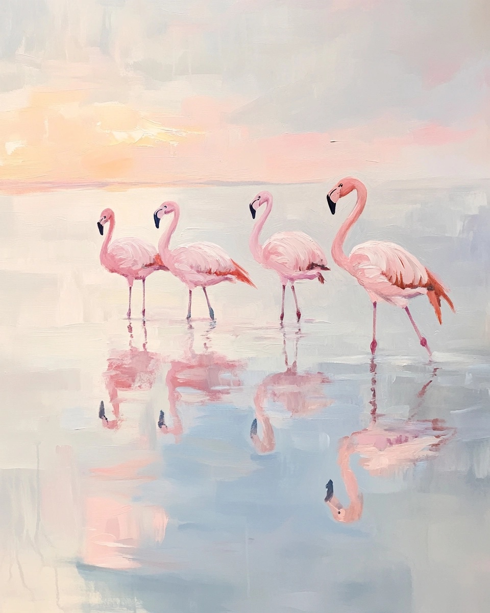 Pastel Flamingos by Maira Kalman & Janet Hill