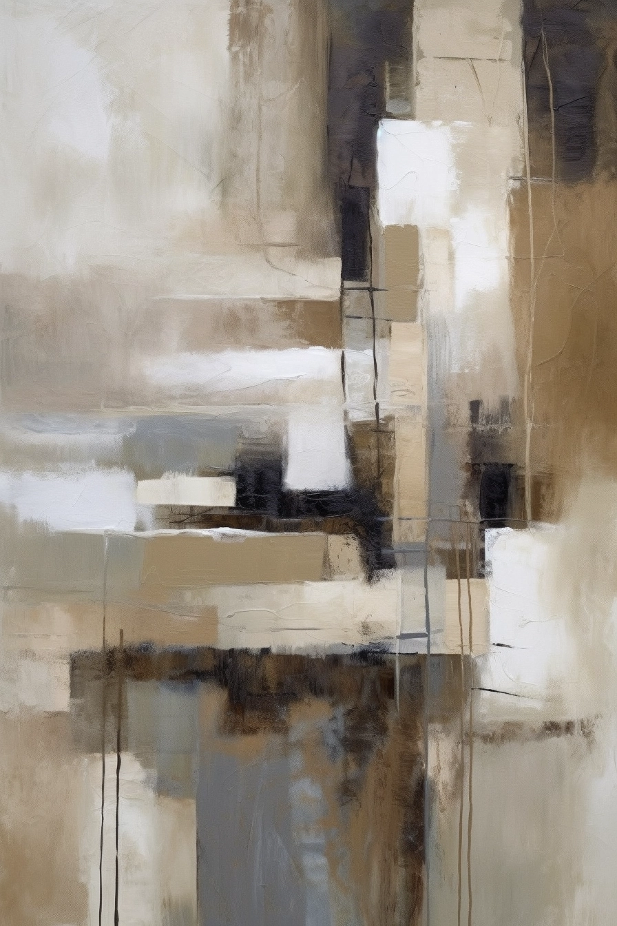 Serene Abstract Art: Soft Tones & Textures