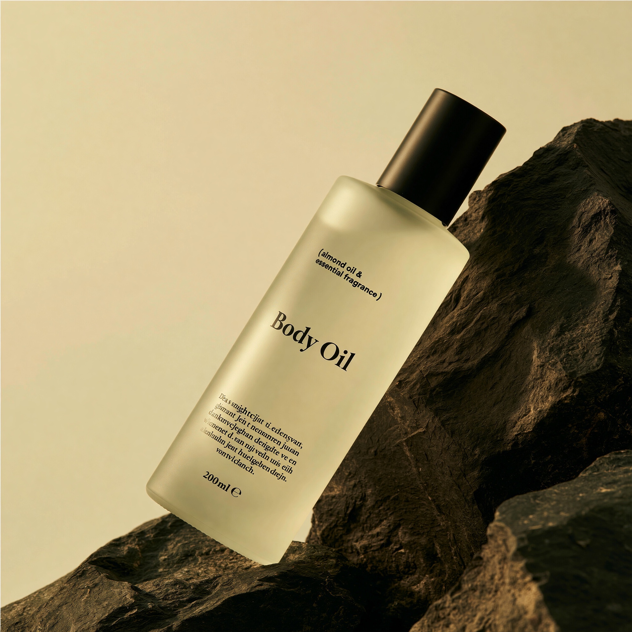 Premium Body Oil in Frosted Glass Bottle