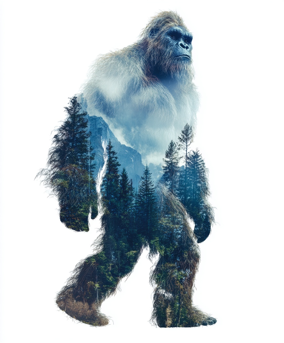 Explore the Mystical Sasquatch in Rainforest Art