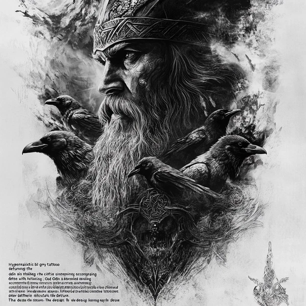 Epic Norse God Odin Tattoo Sleeve Design