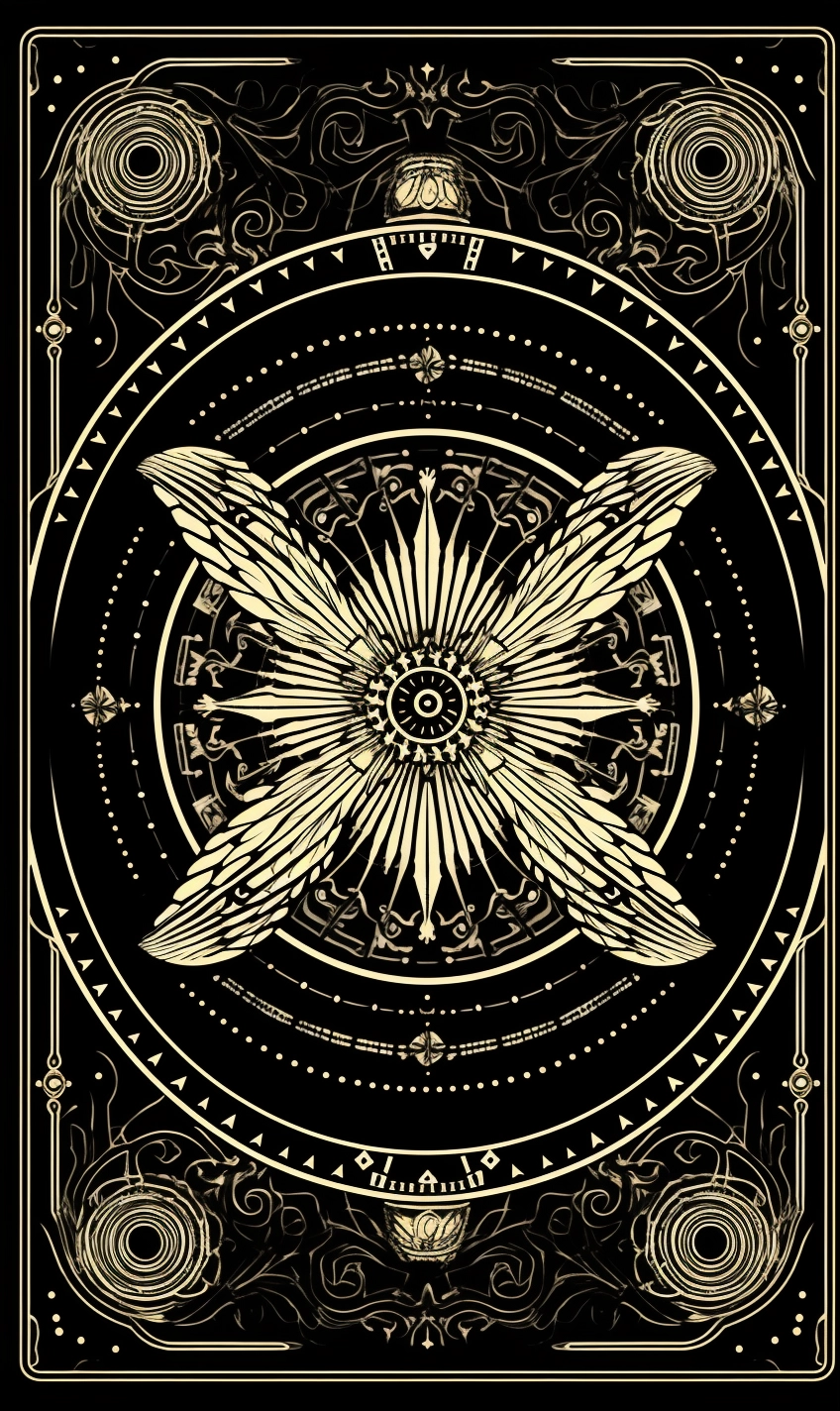 Exquisite Card Back Design with Rotational Symmetry - Magical, Elegant & Edgy