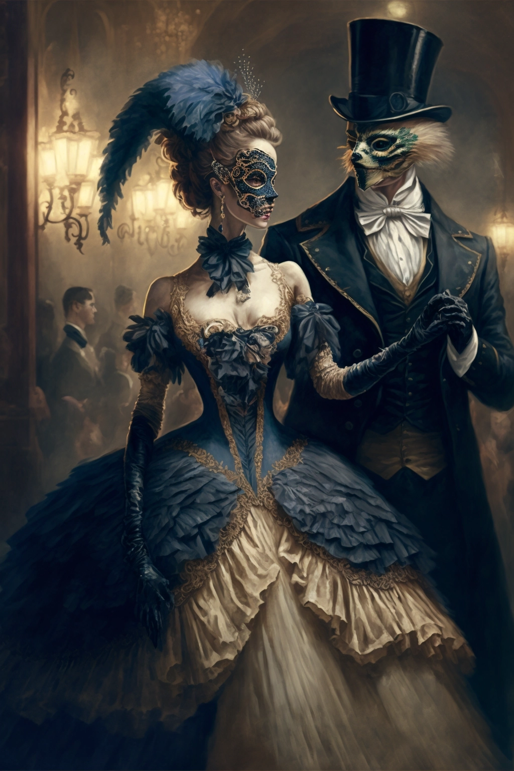 Elegant Victorian Masquerade Ball - 8k • PromptDen