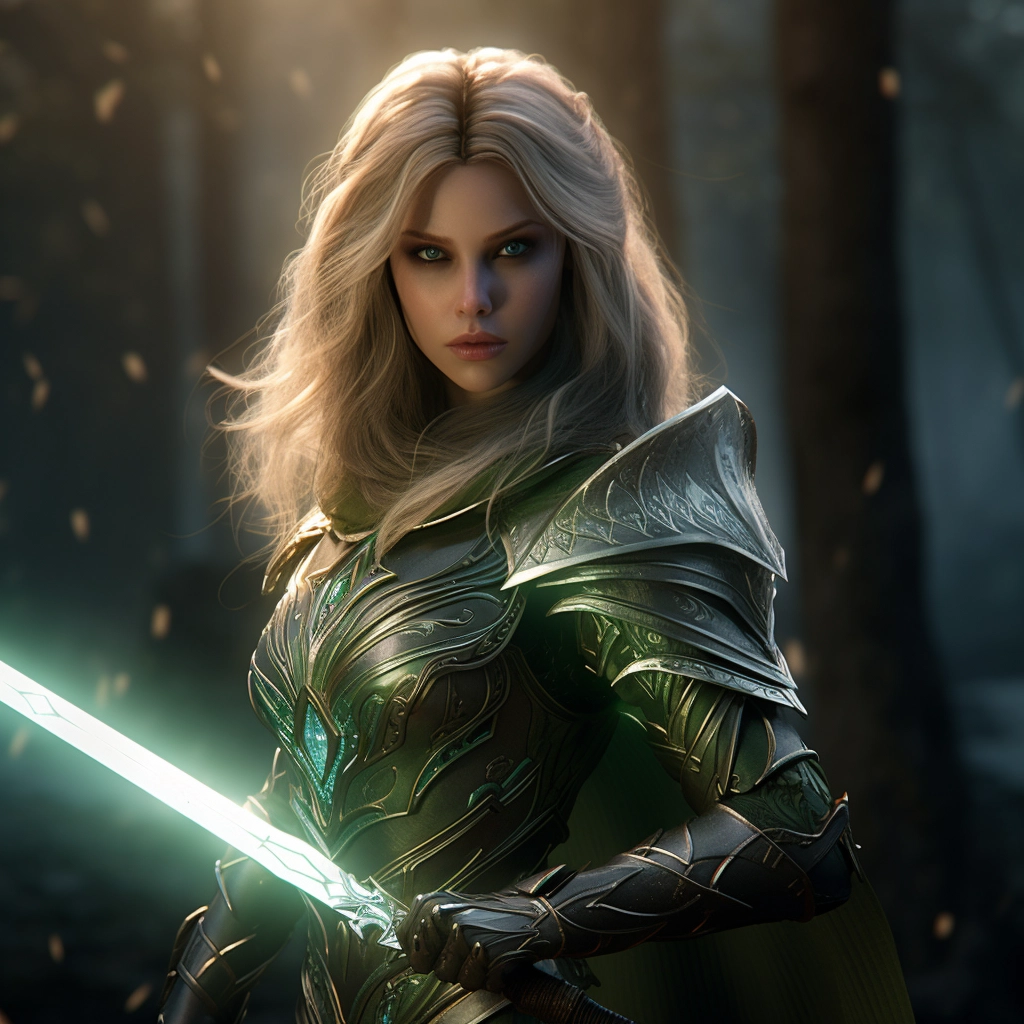 Enchantress of Blades: The Majestic Dual-Wielding Elf