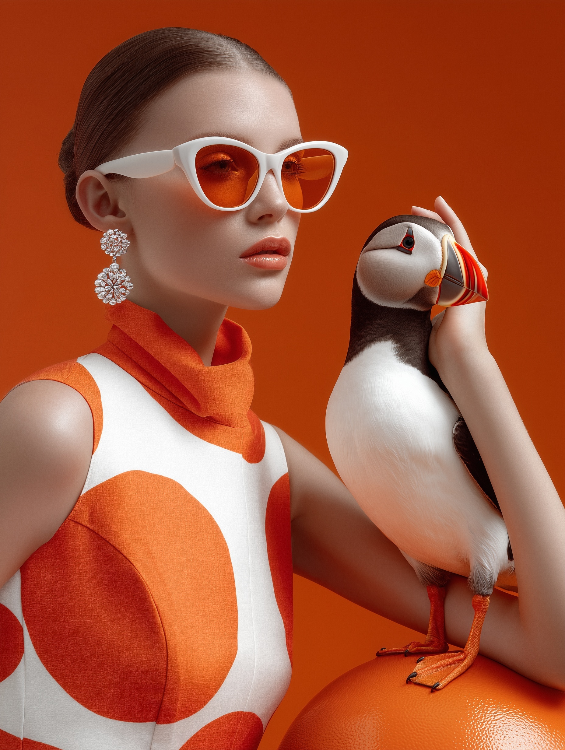 Trendy Fashion Shoot: Chic Dress & Diamond Elegance