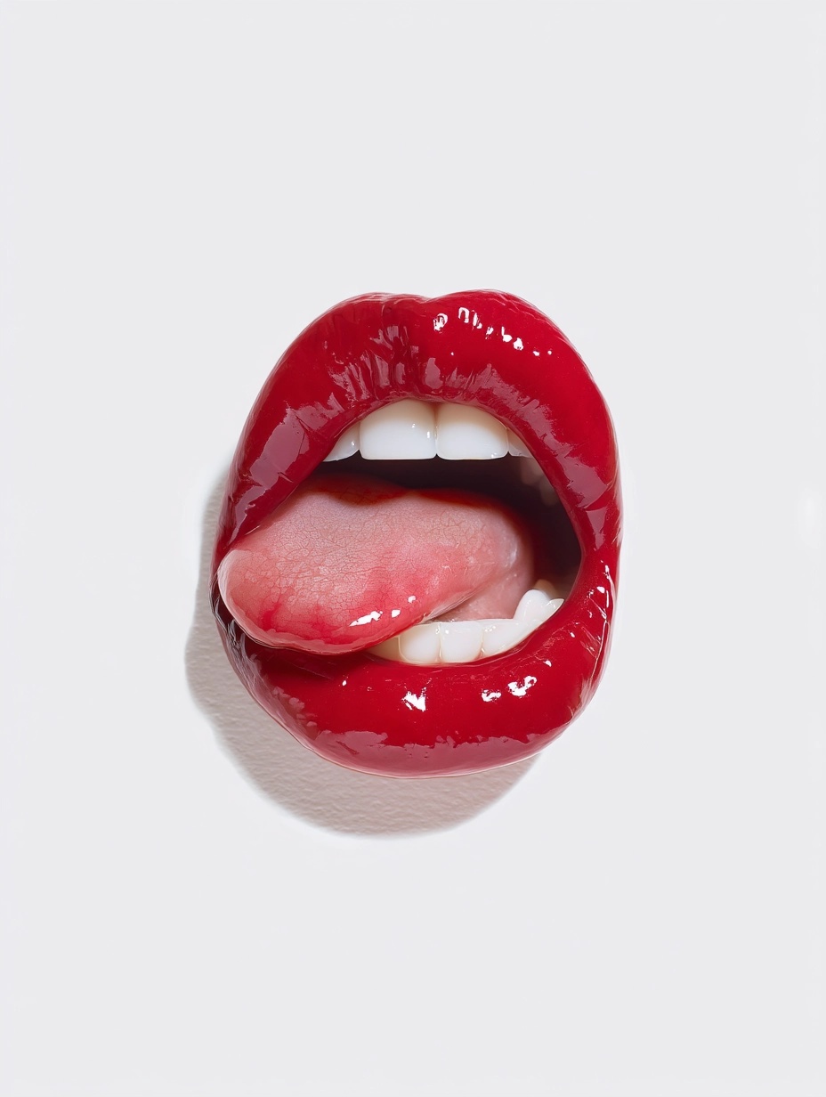 Stunning Hyper-Realistic Red Lips Image