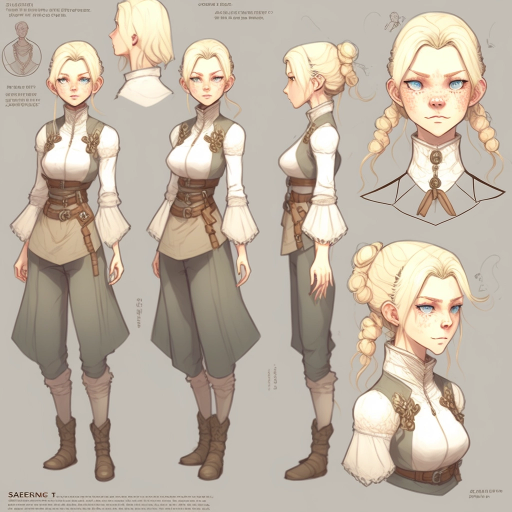 Fantasy Character Reference Sheet by Annie Stegg Gerard