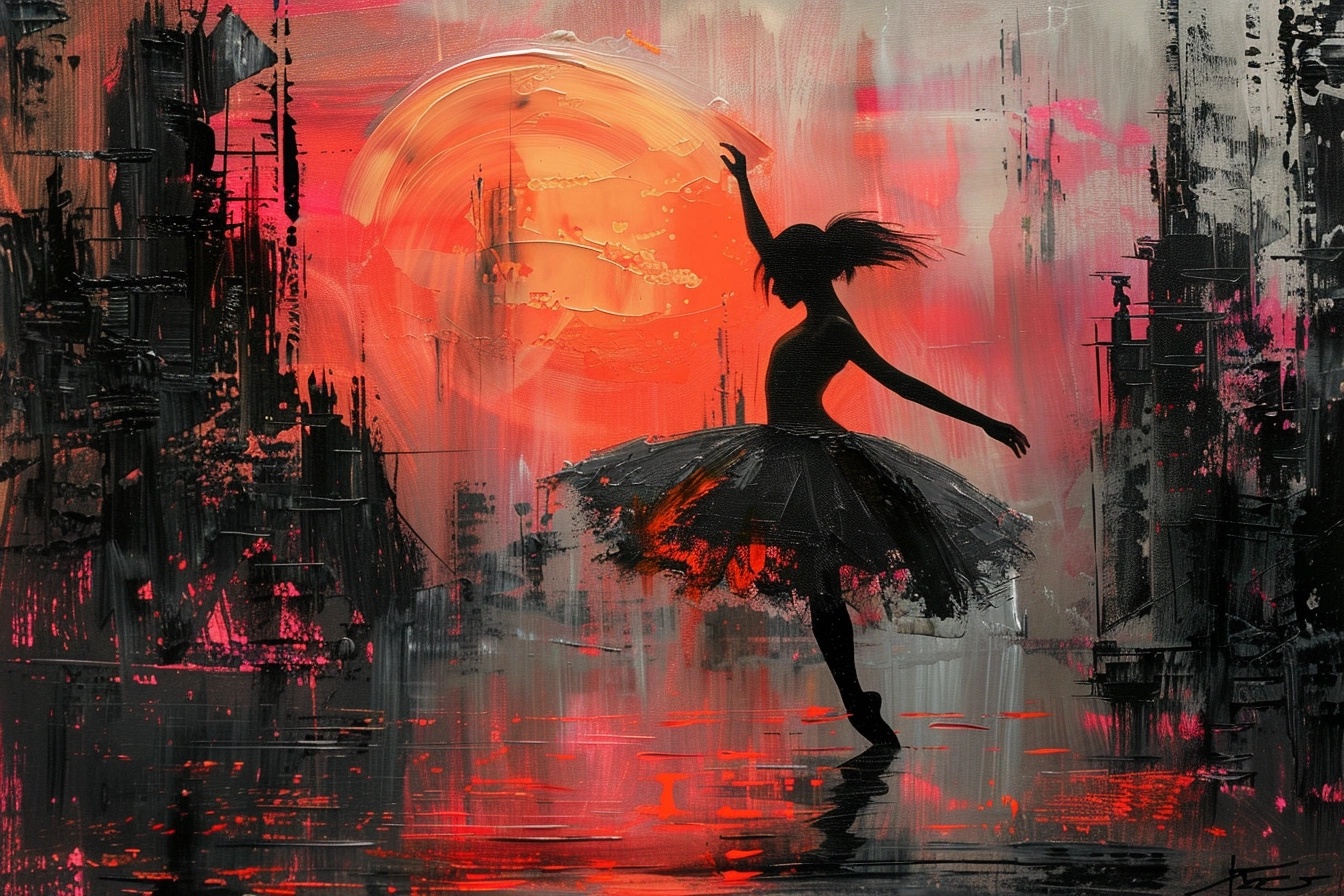 Cyberpunk Ballerina: Degas Meets Futuristic Art