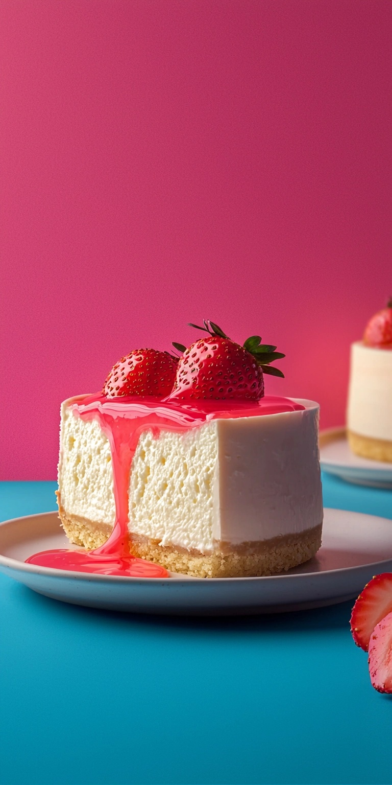 Indulge in Gourmet Strawberry Cheesecake Bliss