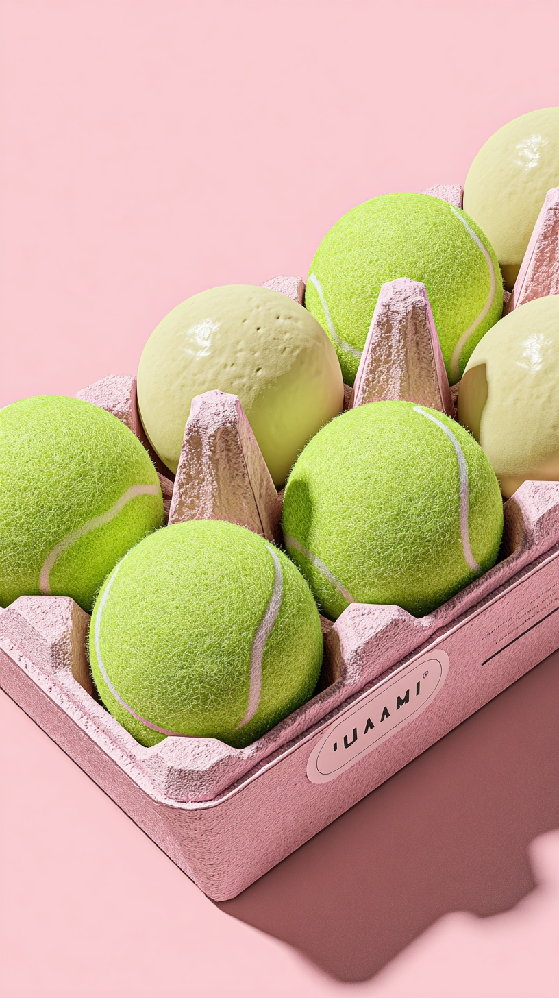 Surreal Minimalist Tennis & Ice Cream Display