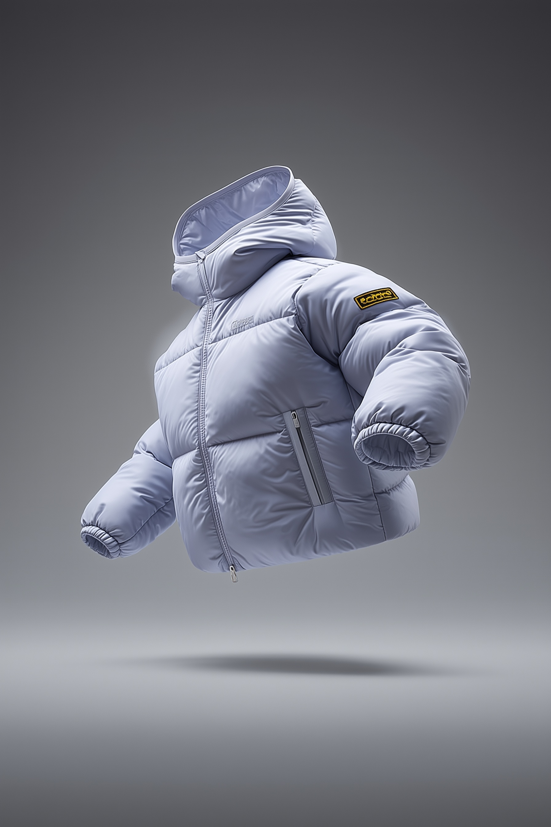 Effortless Elegance: Powder Blue Puffer Jacket