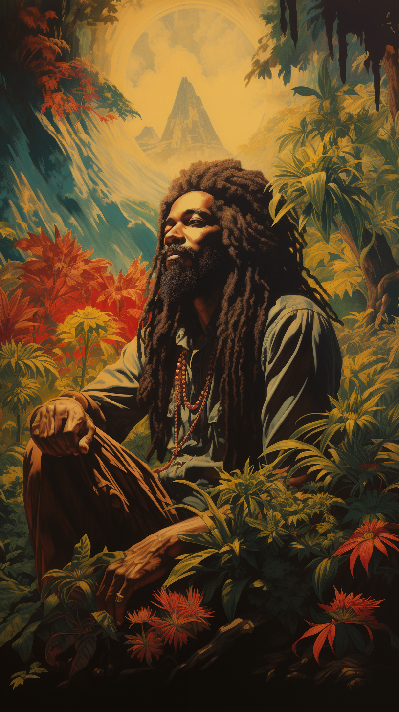 Rastafari-inspired Chromolithography: Story in Tahirt Print