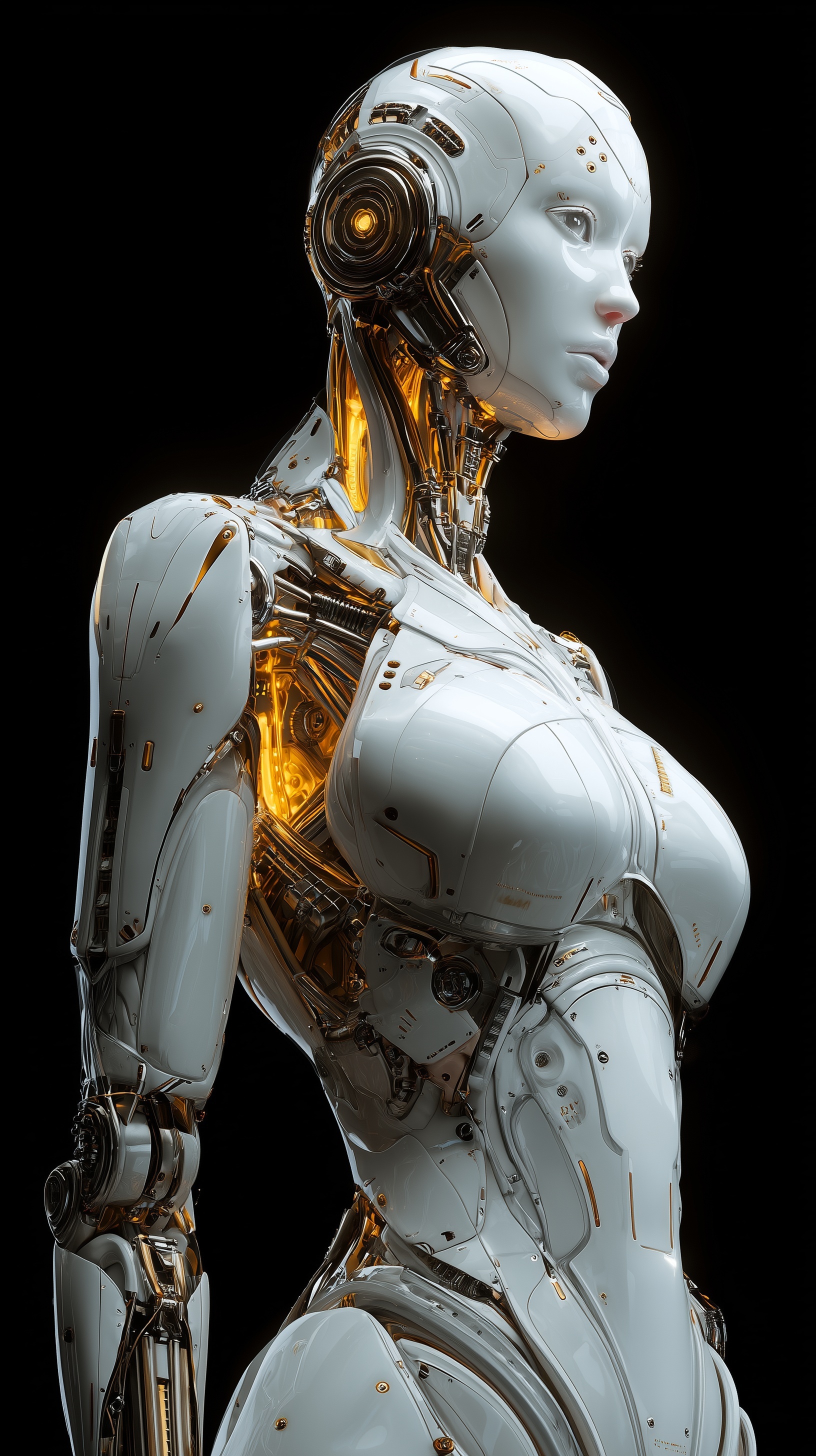 Elegance in Metal: Futuristic Cyborg Design