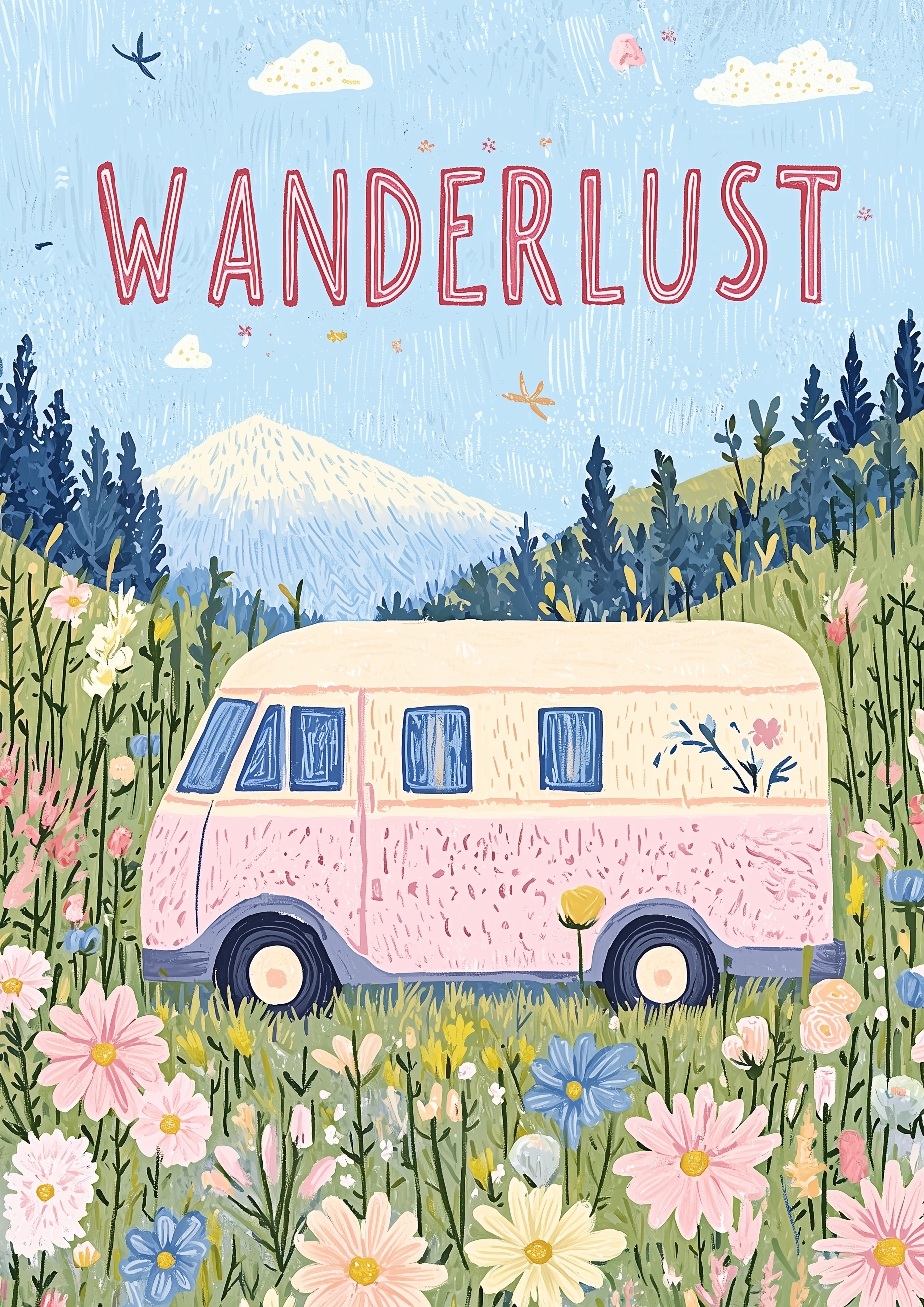 Embrace Your Wanderlust: Bright Floral Art Awaits