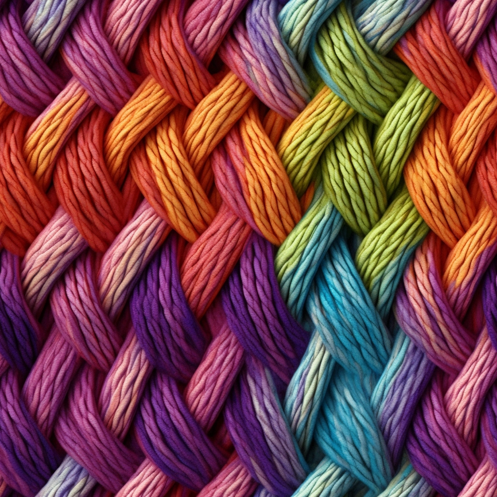 Vibrant Twisted Ropes: A Colorful Display