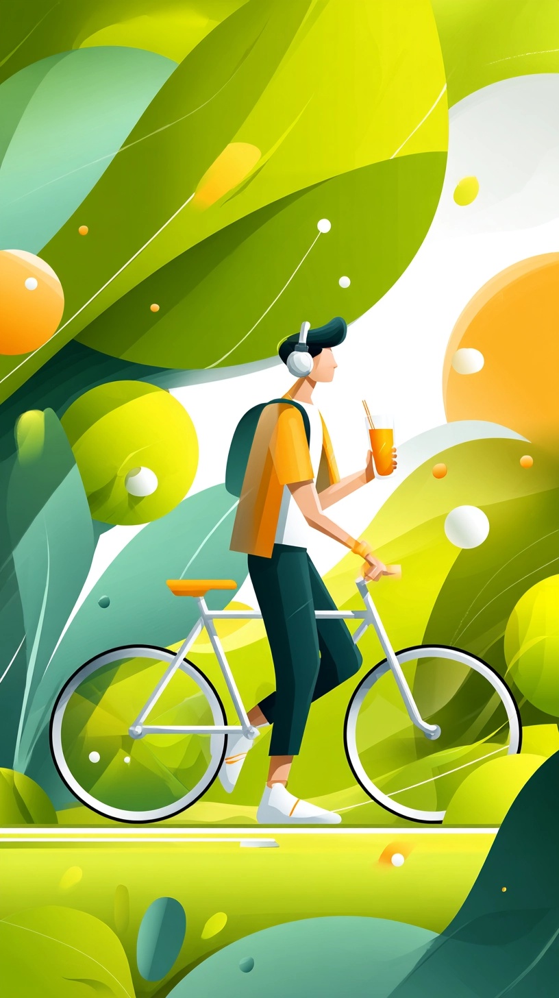 Dynamic Sports Lifestyle: Bicycle & Fashion Vibes