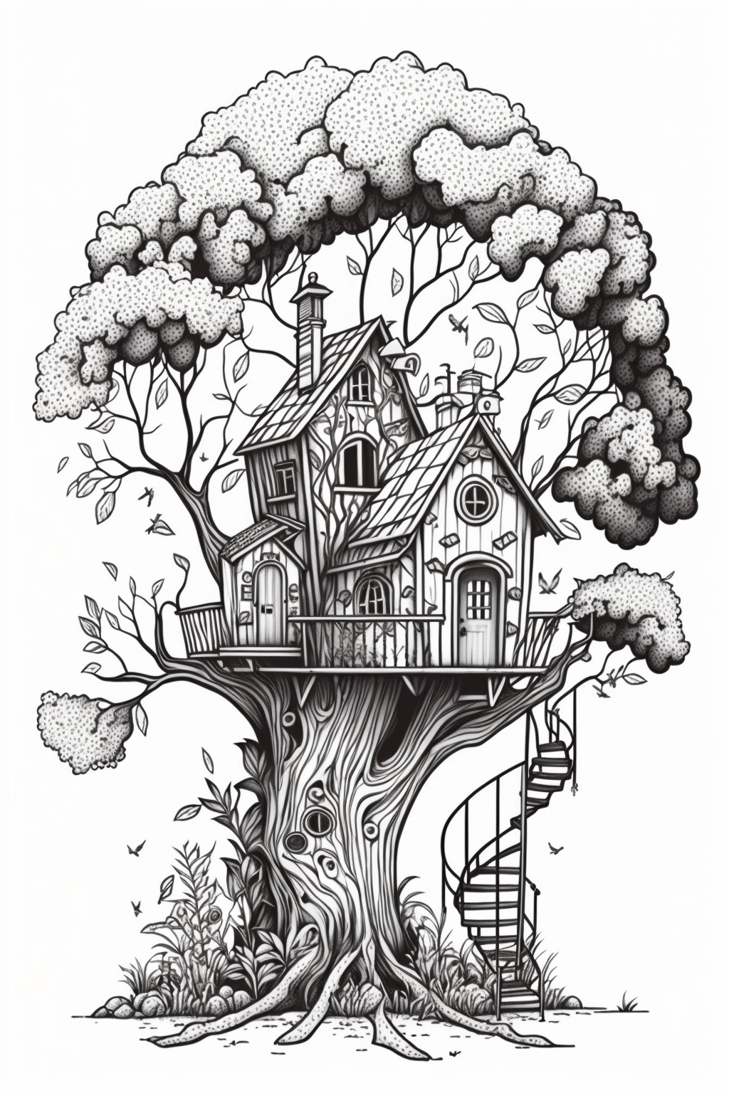 Magical Tree House Coloring Book