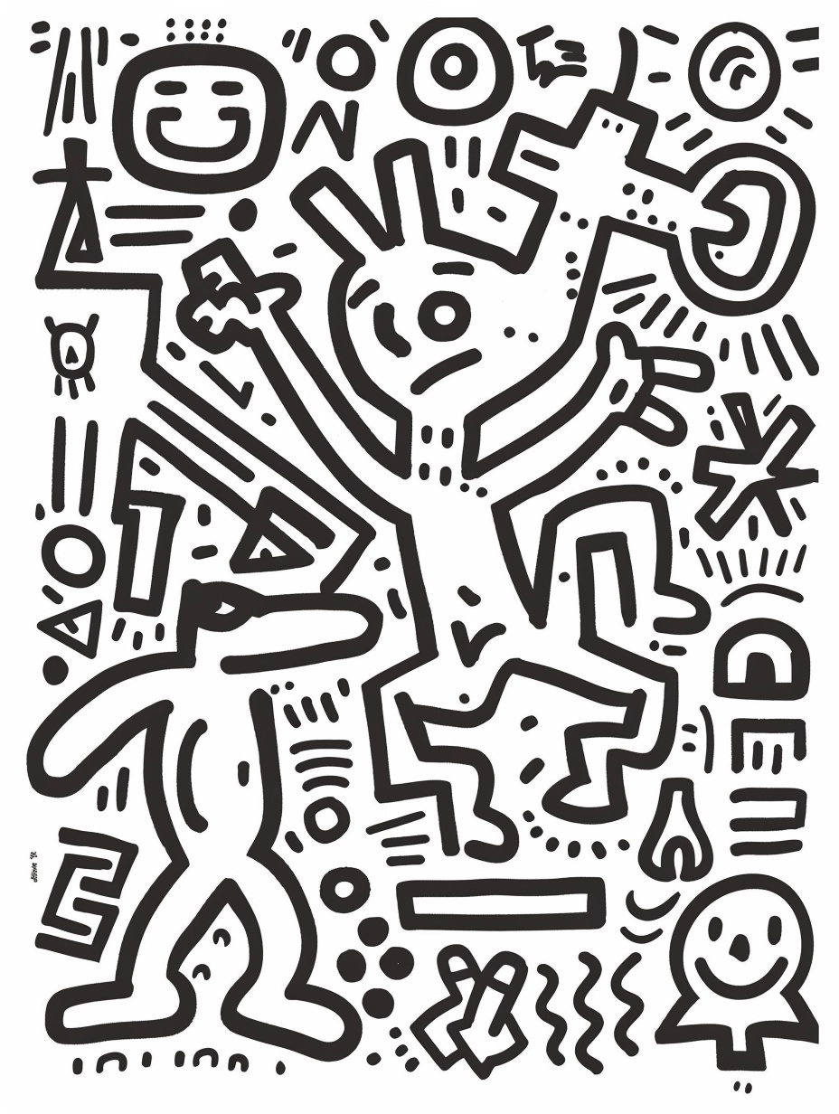 Dynamic Graphic Design: Inspired by Keith Haring