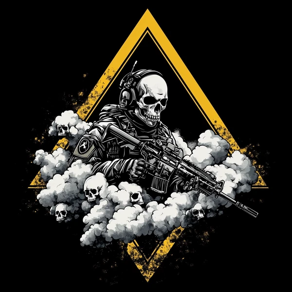 US Special Forces Patch: Skull & Rifle Design